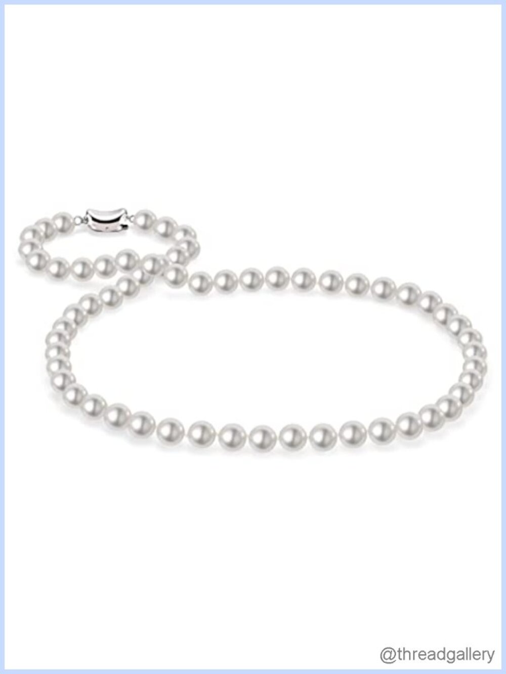 Round Simulated Shell Pearl Necklace 16-24in Pearl Strand Unisex